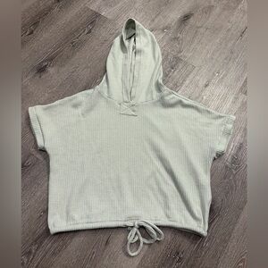 Paper crane waffle knit tie top